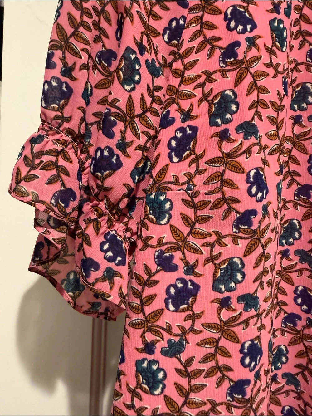 JCrew Pink Floral V-Neck Blouse - Women